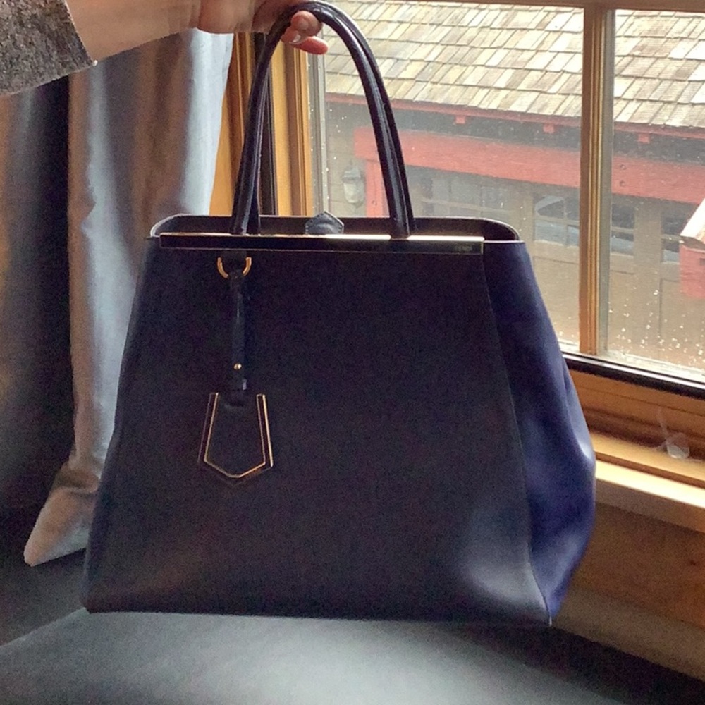 Fendi Elegant and Blue Women's Handbag xl navy and blue